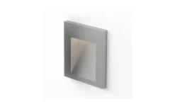 Infälld Murbelysning|Hall & Trappa-Rendl Tess SQ Vägglampa Silvergrå