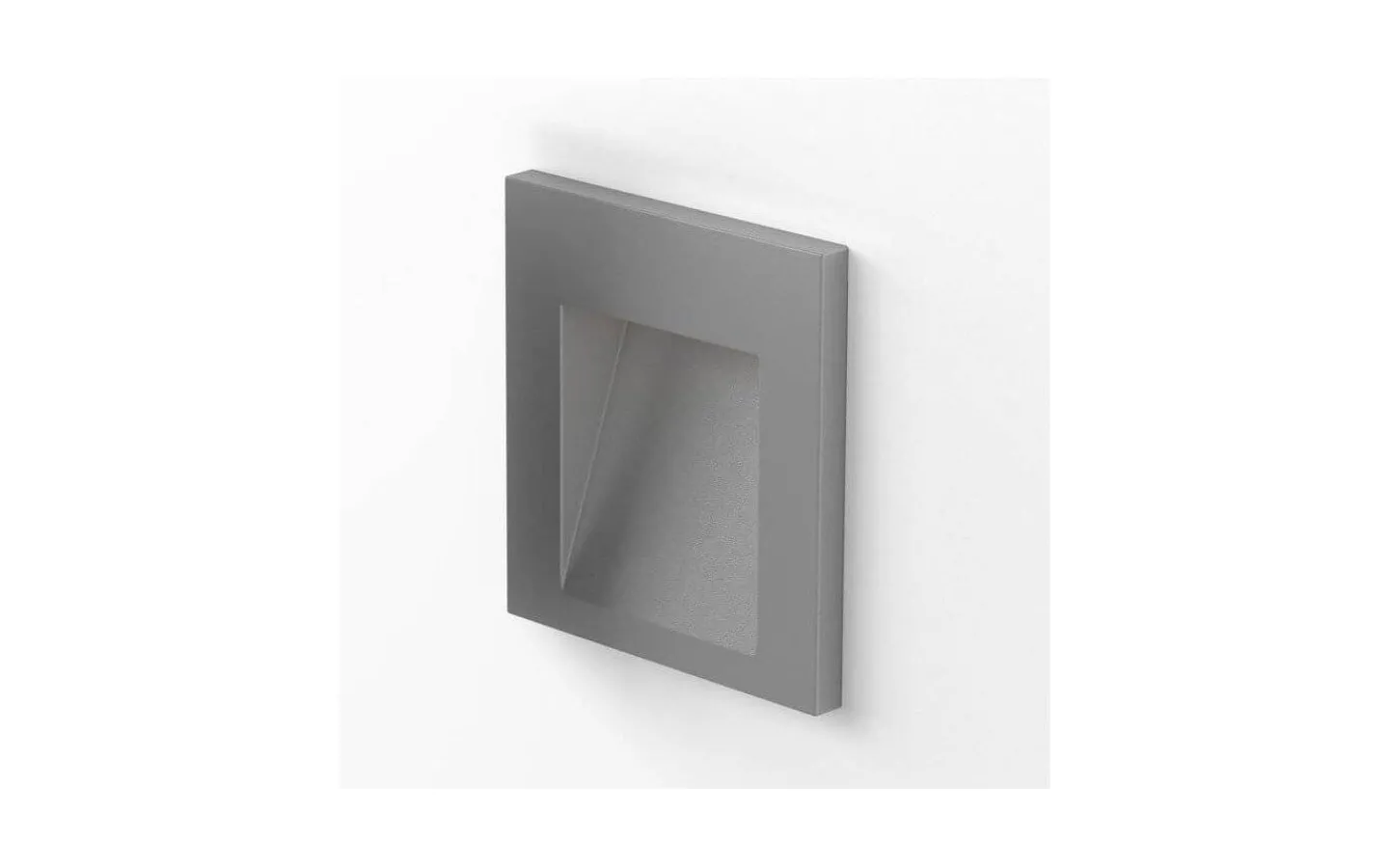 Infälld Murbelysning|Hall & Trappa-Rendl Tess SQ Vägglampa Silvergrå