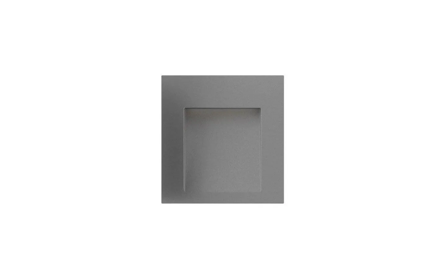 Infälld Murbelysning|Hall & Trappa-Rendl Tess SQ Vägglampa Silvergrå