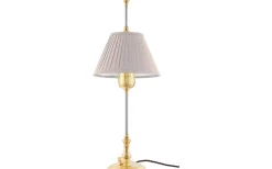 Plisserade Lampskärmar-Karlskrona Lampfabrik Textilskärm 200 - Beige bomullstyg