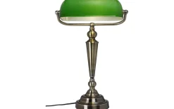 Skrivbordslampor < Cottex The Banker Bordslampa 41cm Antik/Grön