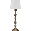 Vardagsrum|Bordslampor-PR Home Therese Bordslampa 43cm Antikmässing/Offwhite