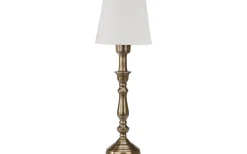 Vardagsrum|Bordslampor-PR Home Therese Bordslampa 43cm Antikmässing/Offwhite