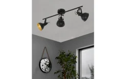 Avlånga Takspotlights|Takspot Med 3 Lampor-Eglo Thornton Takspotlight 61cm Svart/Guld