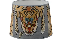 Mönstrade Lampskärmar-Hallbergs Tiger Lampskärm Ø30cm Grå