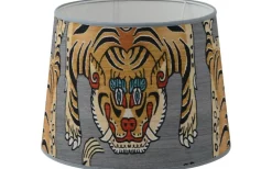 Mönstrade Lampskärmar < Hallbergs Tiger Lampskärm Ø24cm Grå