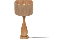 Bordslampor-Trio Lighting Toba Bordslampa E27 trä/beige