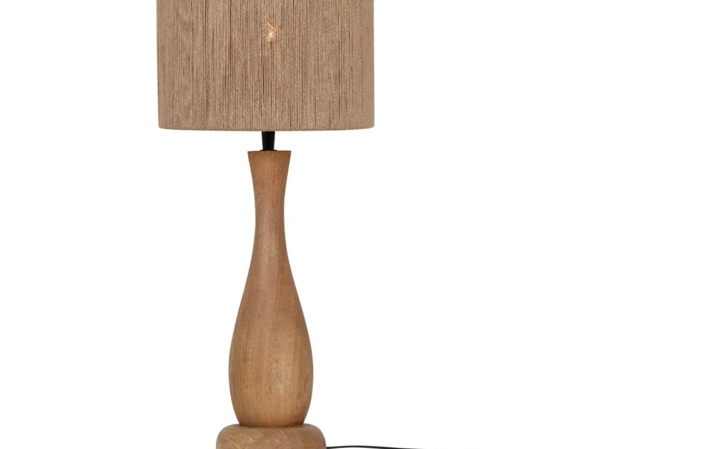 Bordslampor-Trio Lighting Toba Bordslampa E27 trä/beige