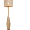 Golvlampor < Trio Lighting Toba Golvlampa E27 trä/beige