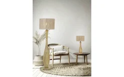 Golvlampor < Trio Lighting Toba Golvlampa E27 trä/beige
