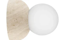 Badrumslampor Vägg|Badrumslampor Tak-Globen Lighting Torrano Plafond/Vägglampa 13cm Travertin IP44