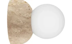 Badrumslampor Vägg|Badrumslampor Tak-Globen Lighting Torrano Plafond/Vägglampa 13cm Travertin IP44