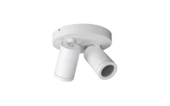 Takspot Med 2 Lampor-ArmaturHantverk Torsö Takspotlight Ø20cm Vit IP44