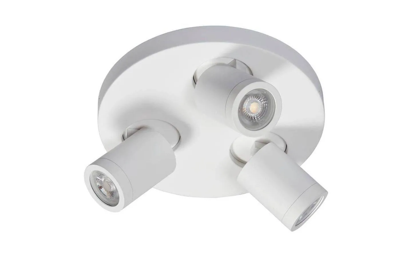 Badrumslampor Tak|Runda Takspotlights-ArmaturHantverk Torsö Takspotlight Ø25cm Vit IP44