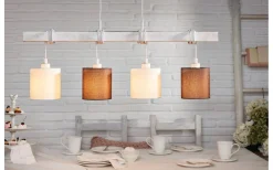 Avlånga Taklampor < Eglo Townshend Taklampa 100cm 4L Vit/Patina/Brun