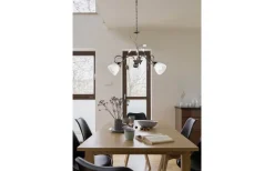 Stora Taklampor Ø70-150 Cm < Trio Lighting Traditio Takkrona 70cm 3-delad E14 rustik