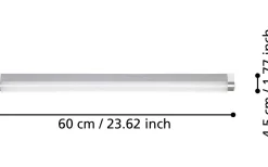 Badrumslampor Vägg < Eglo Tragacete Spegellampa 60cm LED 4000K 15,5W Silver IP44