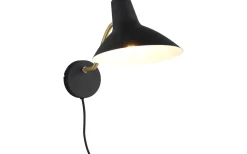 Läslampor < Trio Lighting Traveller Vägglampa E27 mattsvart/mattmässing