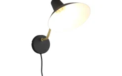 Läslampor < Trio Lighting Traveller Vägglampa E27 mattsvart/mattmässing