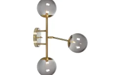 Lampetter-Markslojd Trinity Vägglampa 3L 60cm Mässing/Rökfärgad