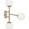 Lampetter-Markslojd Trinity Vägglampa 3L 60cm Mässing/Vit