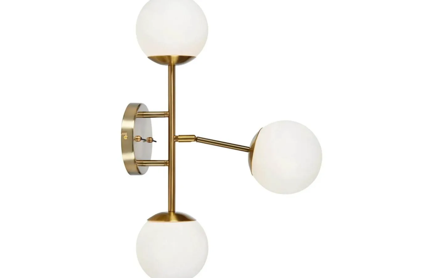 Lampetter-Markslojd Trinity Vägglampa 3L 60cm Mässing/Vit
