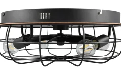 Takfläktar < Reality Trondheim Takfläkt 48cm 4xE27 matt svart/trä