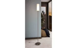 Golvlampor-Eglo Troy 3 Golvlampa 153cm Nickel/Opal