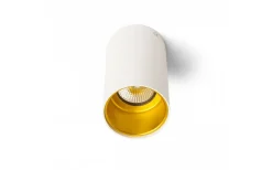 Takspot Med 1 Lampa < Rendl Tuba Takspotlight Matt Vit/Guld