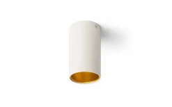 Takspot Med 1 Lampa < Rendl Tuba Takspotlight Matt Vit/Guld