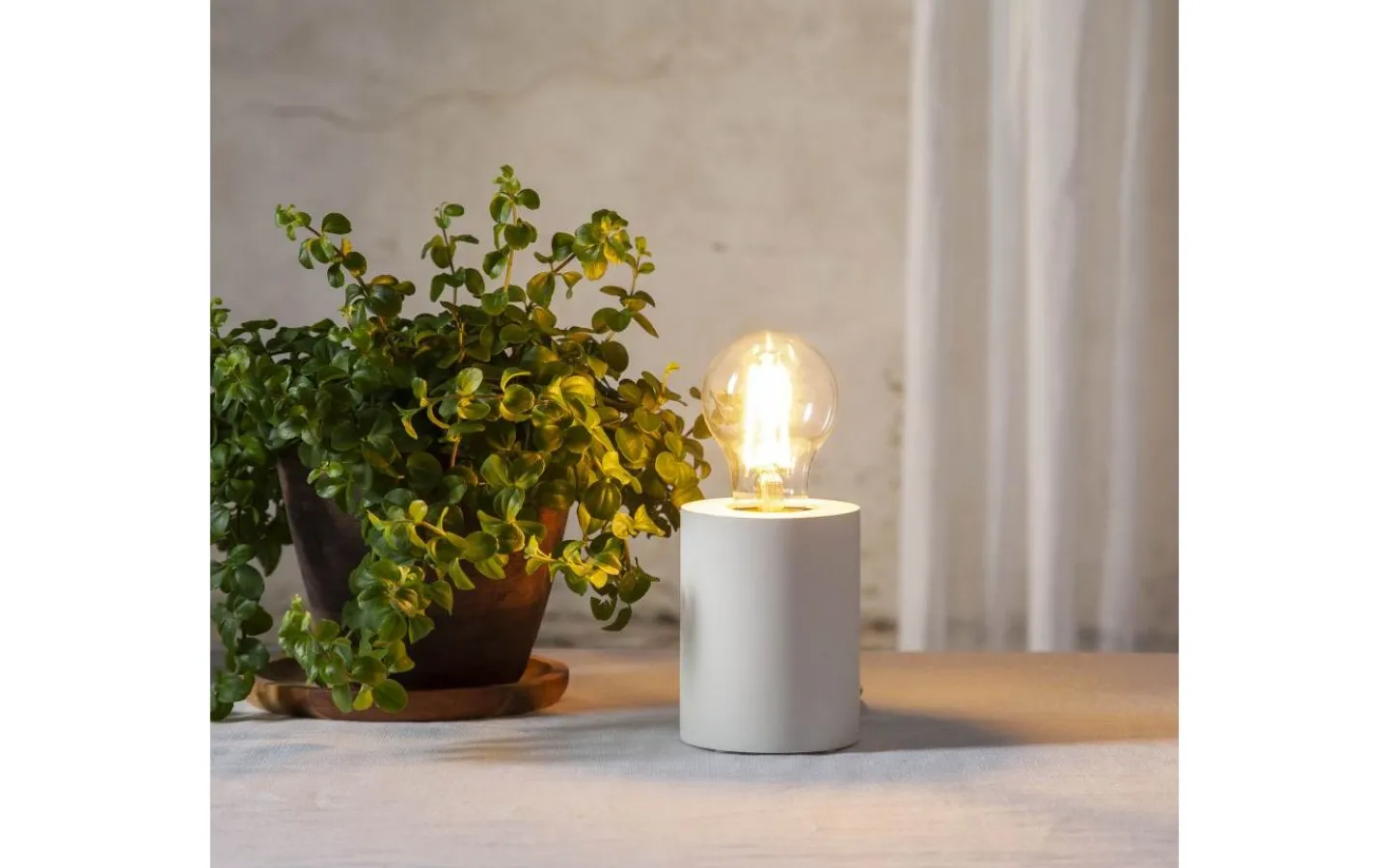 Bordslampor-Star Trading Tub Bordslampa 10cm Vit