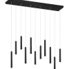 Avlånga Taklampor < Trio Lighting Tubular Takpendel LED 115cm mattsvart