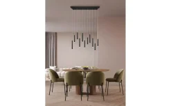 Avlånga Taklampor < Trio Lighting Tubular Takpendel LED 115cm mattsvart