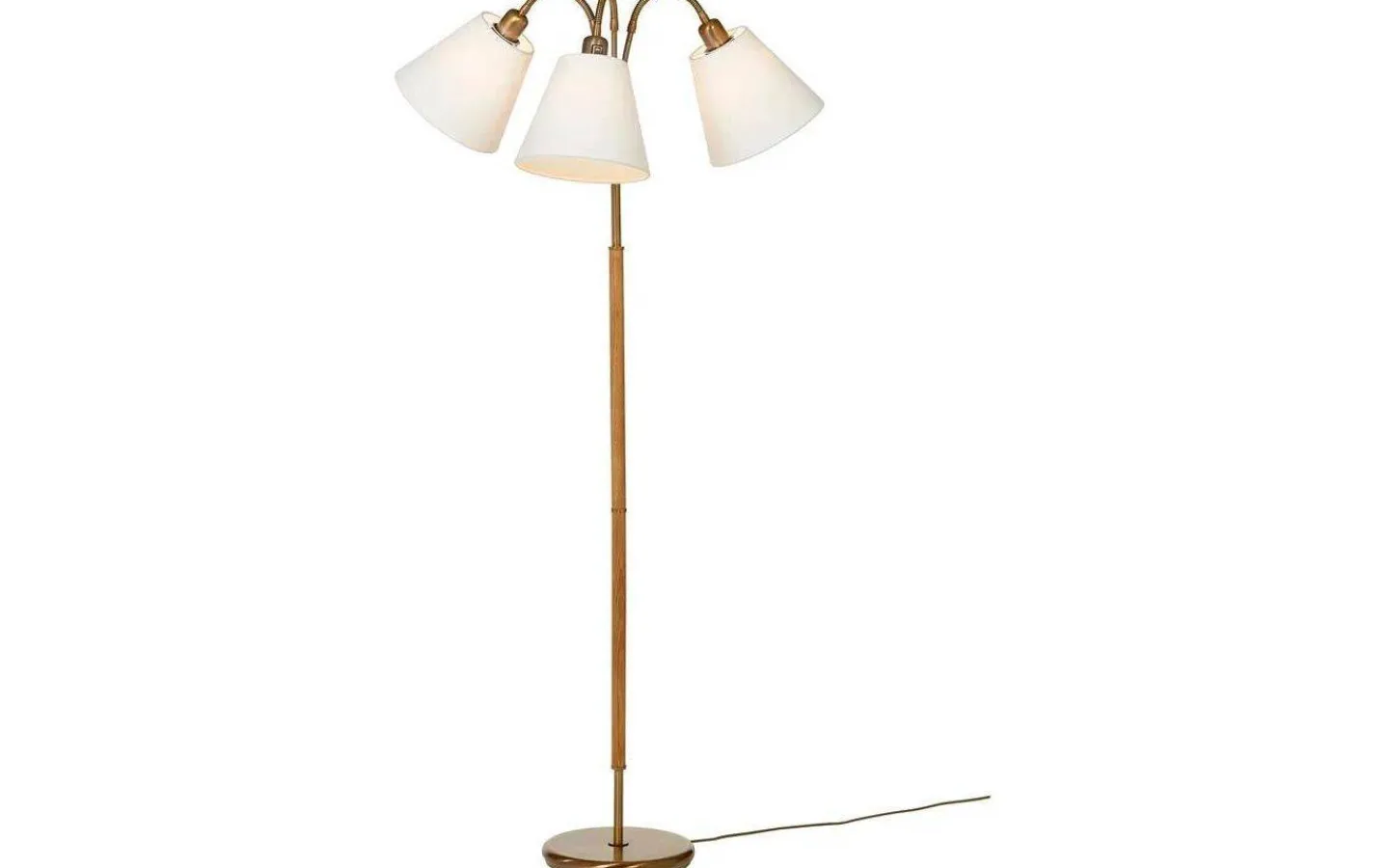 Klassiska Golvlampor|Golvfötter < ArmaturHantverk Tullgarn Golvfot 148cm 3L Oxid/Ek
