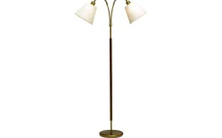 Klassiska Golvlampor|Golvfötter < ArmaturHantverk Tullgarn Golvfot 148cm 2L Oxid/Valnöt