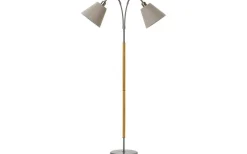 Klassiska Golvlampor|Golvfötter < ArmaturHantverk Tullgarn Golvfot 148cm 2L Råjärn/Ek