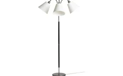 Klassiska Golvlampor|Golvfötter < ArmaturHantverk Tullgarn Golvfot 148cm 3L Råjärn/Svart