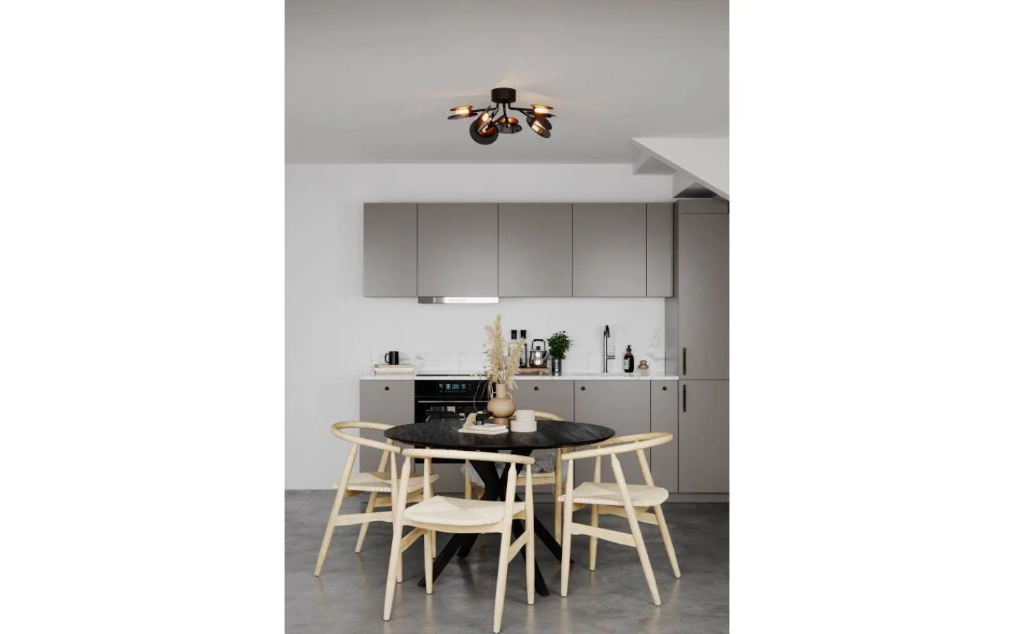 Plafonder-By Rydens Turno Plafond Ø66cm Svart/Guld