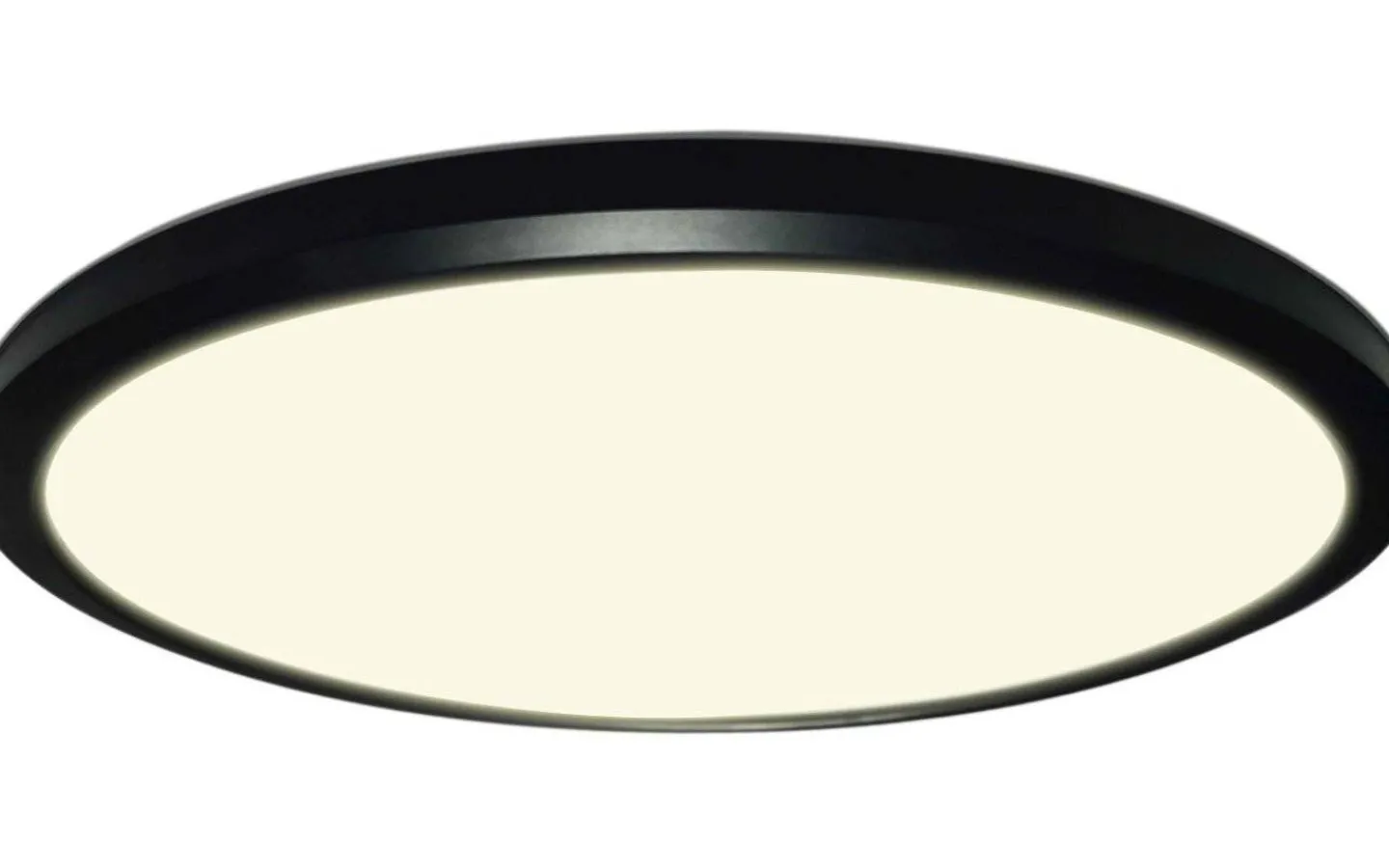 Badrumslampor Tak|Plafonder-Halo Design Ultra Light Plafond Ø24cm LED 3-Steg DIM Minne 3000K 1250lm 15W(100W) Svart IP54