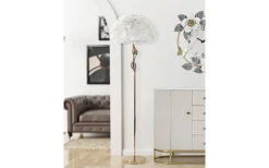 Golvlampor-Mauro Ferretti Unica Golvlampa 165cm Vit/Guld