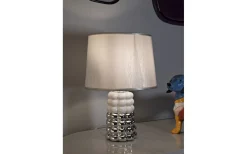 Bordslampor-Mauro Ferretti Unico Bordslampa 33cm Vit/Silver