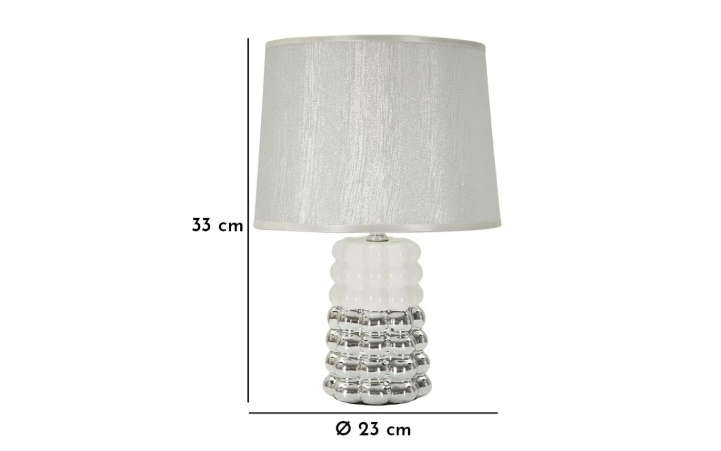 Bordslampor-Mauro Ferretti Unico Bordslampa 33cm Vit/Silver