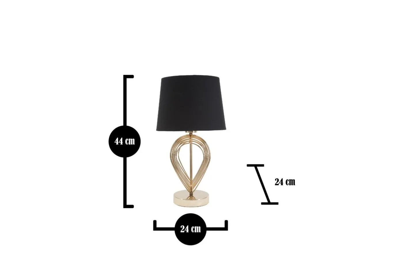 Bordslampor < Mauro Ferretti Unity Bordslampa 44cm Guld/Svart