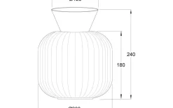 Hall & Trappa|Plafonder < Aneta Vanja Plafond 20cm Svart/Rök