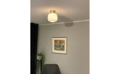 Plafonder-Aneta Vanja Plafond 20cm Vit/Matt Mässing