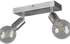 Takspot Med 2 Lampor < Reality Vannes Spotlight 2-delad E27 borstad stål