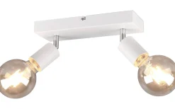 Takspot Med 2 Lampor-Reality Vannes Spotlight 2-delad E27 mattvit