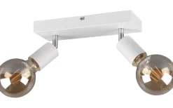 Takspot Med 2 Lampor-Reality Vannes Spotlight 2-delad E27 mattvit