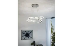 Stora Taklampor Ø50-69 Cm < Eglo Varazzo Taklampa 67cm LED 3000K 29,6W Krom