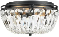 Kristallplafonder < Markslojd Vasa Kristallplafond 3L 30cm Svart